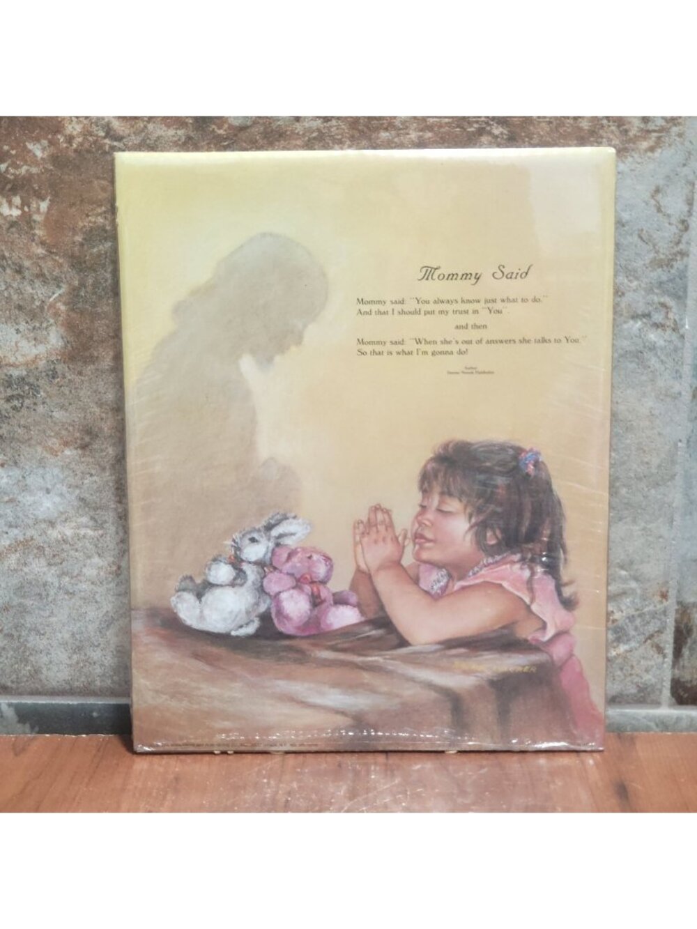 Vintage Unframed Mommy Said Childs Prayer Art Print Wall Decor